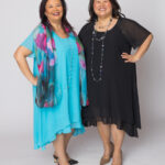 JOSEPH RIBKOFF - Chiffon Layered Trapeze Dress (241084)