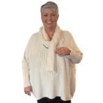 MARIE LA LUNE - One Size Heart Sweater (MN2368)