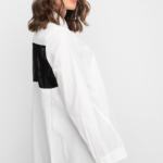 OZAI N KU - Shirt with a Leather Detail at the Back (755226)