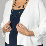 JOSEPH RIBKOFF - Sweater Knit Cover-Up with Pearl Ornament (251900)