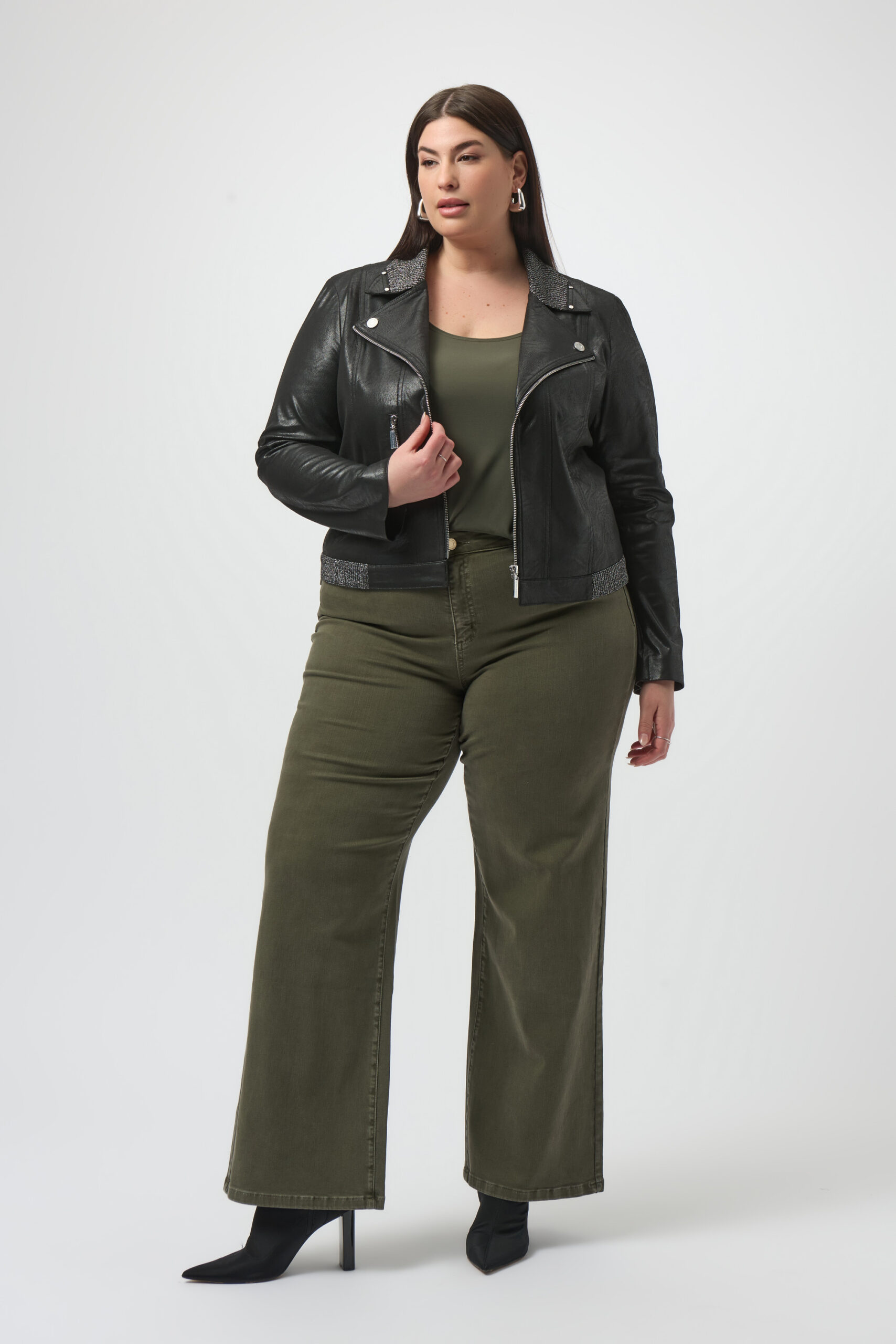 JOSEPH RIBKOFF - Goldie | Classic Wide-Leg Stretch Denim Jeans (T253950)