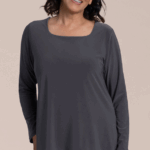 SYMPLI - Haut à Encolure Carrée à Manche 3/4 (22370)