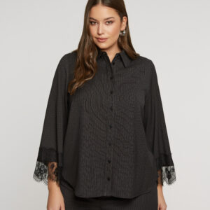 MAT - Pinstripe Shirt with Lace (8401.3020)
