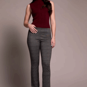 TRIBAL - Printed Ponte Pull-On Kick Flare Ankle Pant (2309V-8287)