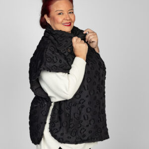 NOEN - Monochromatic Textured Open Print Vest (89608/81295)