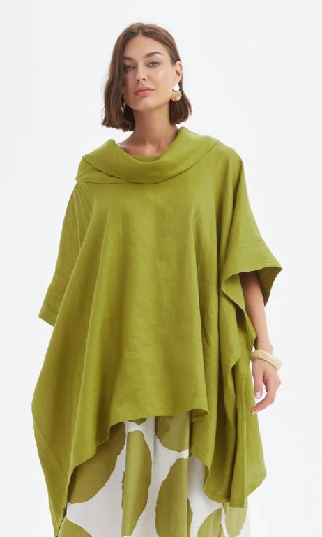 TIRELLI - OVERSIZED COLLAR PONCHO ( 25A3709)