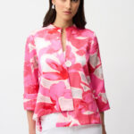 JOSEPH RIBKOFF - Blouson Swing en Jacquard Fantaisie à Imprimé Floral (261180)