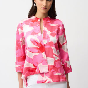 JOSEPH RIBKOFF - Novelty Jacquard Floral Print Swing Jacket (261180)