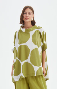 TIRELLI - STRUCTURED NECK PRINT TUNIC (25A3742)