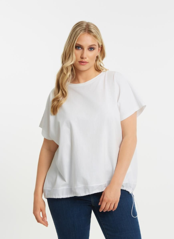MAT - Cotton & Poplin T-Shirt With Drawstring (8501.1035)