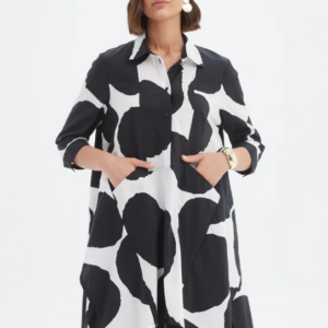 TIRELLI - HANDKERCHIEF HEM SPOT PRINT SHIRT (24S3530)