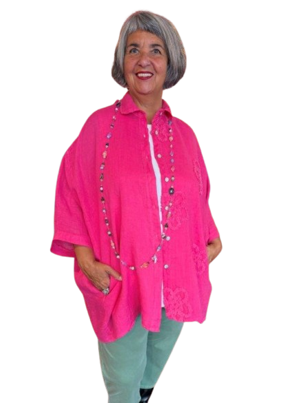 MARIE LA LUNE - COLZA ONE SIZE LINEN SHIRT