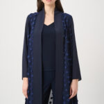 JOSEPH RIBKOFF - 3D Dot Jacquard Cover-Up With Georgette Sleeves (261217)