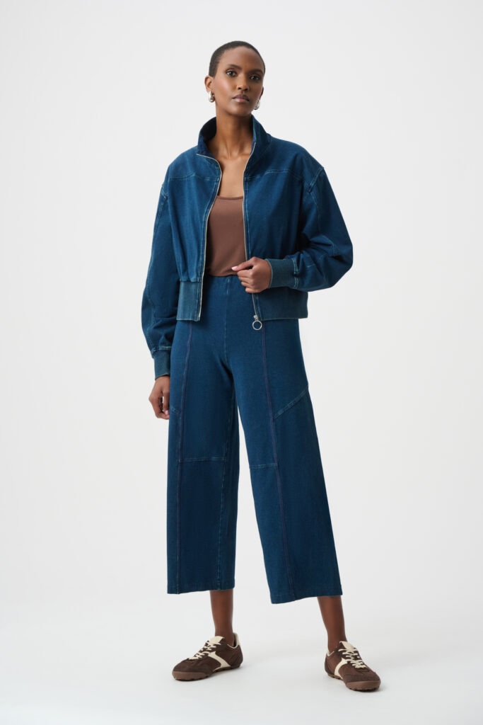 JOSEPH RIBKOFF - Knit Denim Culotte Pull-On Pants (263642) - Oppen's