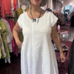 GRIZAS - Vertical Line Linen Dress (91890-L532)