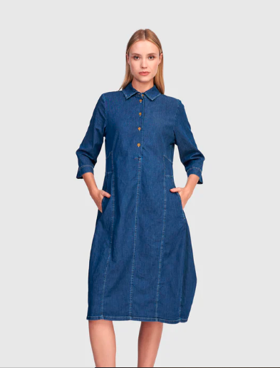 ALEMBIKA - Harper Shirtdress, Denim (SD913D)