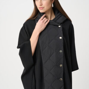 JOSEPH RIBKOFF - Sweater Knit Quilted Poncho Jacket (263627)