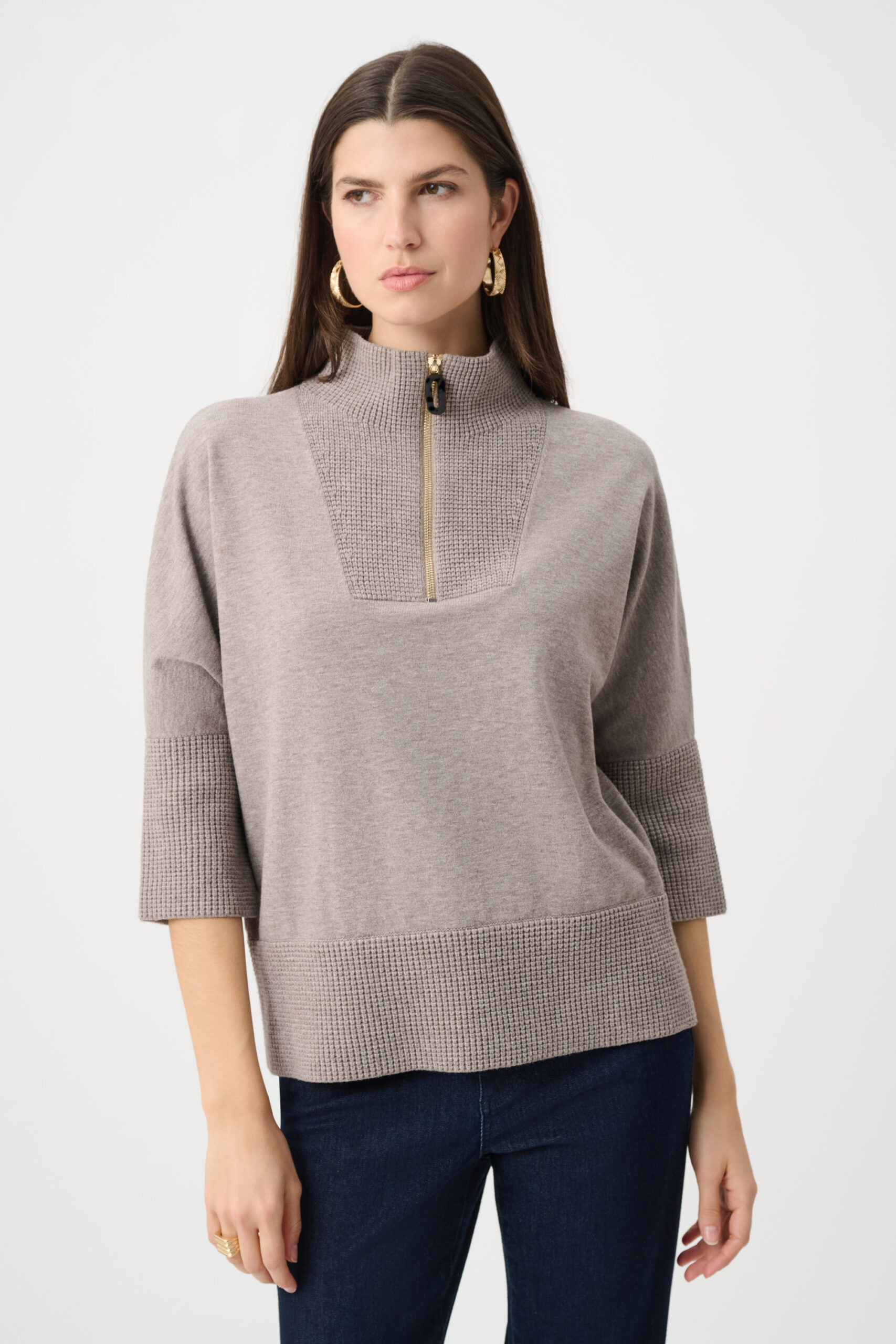 JOSEPH RIBKOFF - Brushed Viscose And Nylon Funnel-Neck Sweater (263937)