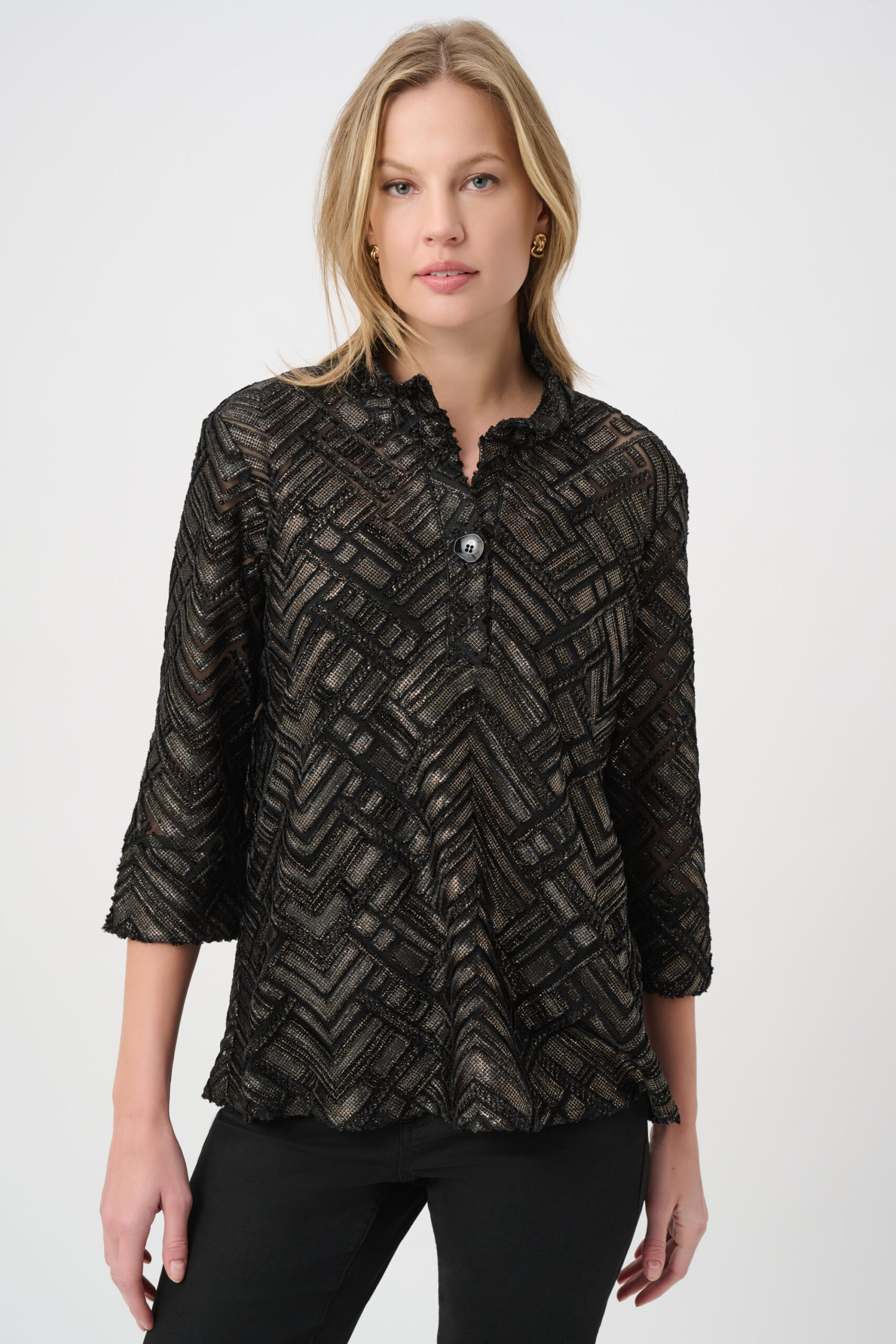 JOSEPH RIBKOFF - Novelty Burnout Trapeze Tunic (264104)
