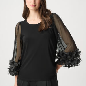 JOSEPH RIBKOFF - Embellished Bell Sleeve Top (264189)