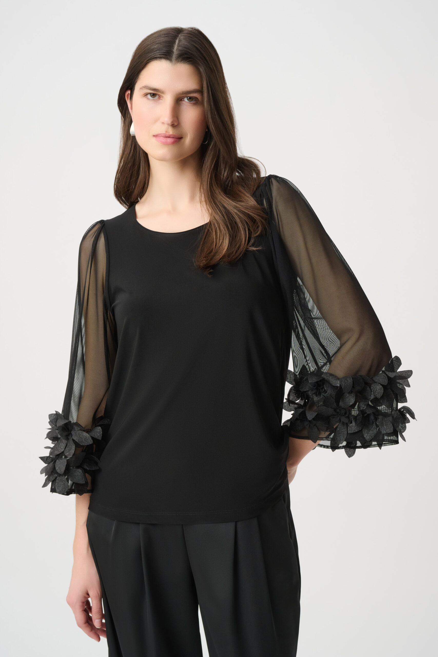 JOSEPH RIBKOFF - Embellished Bell Sleeve Top (264189)