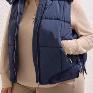 TRIBAL - QUILTED VEST W/REMOVABLE HOOD (2247LV/8272)