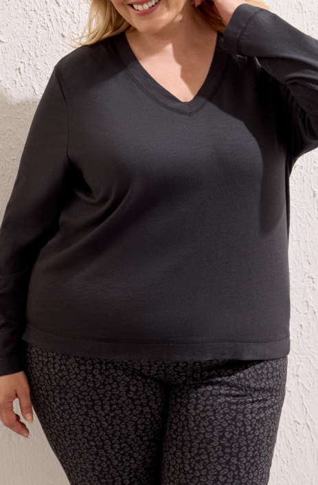 TRIBAL - L/S V NECK TOP (3169LV)