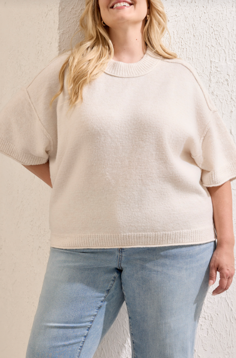 TRIBAL - LOFTY ELBOW SLV CREW NK SWEATER (6278V)