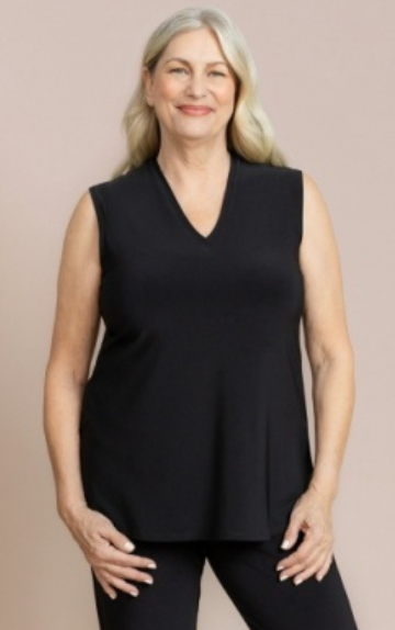 SYMPLI - Débardeur à Encolure en V Étroit Taille Plus (21248G)