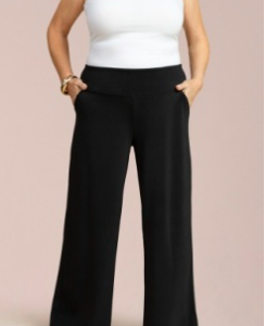 SYMPLI - Soffio Crepe Easy Wide Leg Pant Plus (CR27329G)
