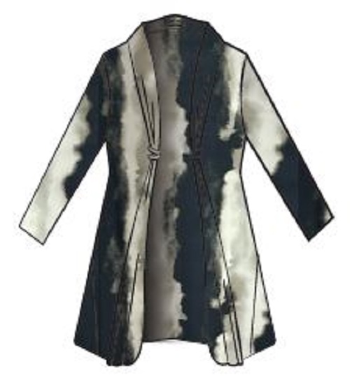 SYMPLI - Double Loop Cardigan Print Plus (25222PG)