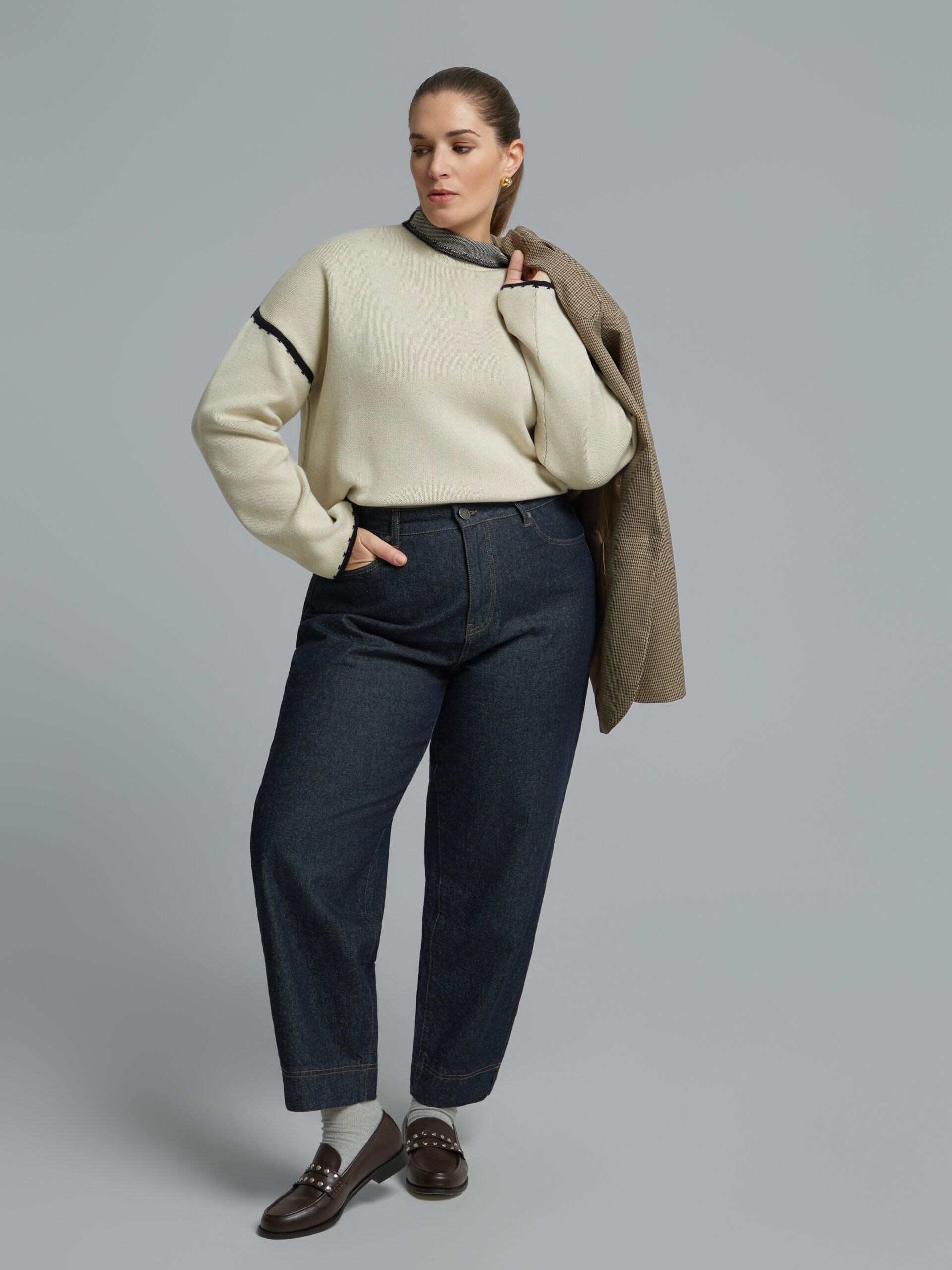 MAT - Mock Neck Sweater in Stretch Yarn (8601.5003)
