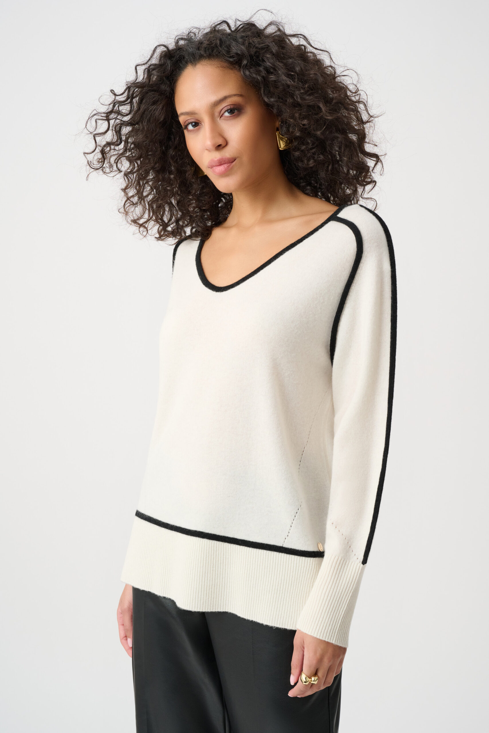 JOSEPH RIBKOFF - Cashmere And Wool Contrast trim Sweater (263941)