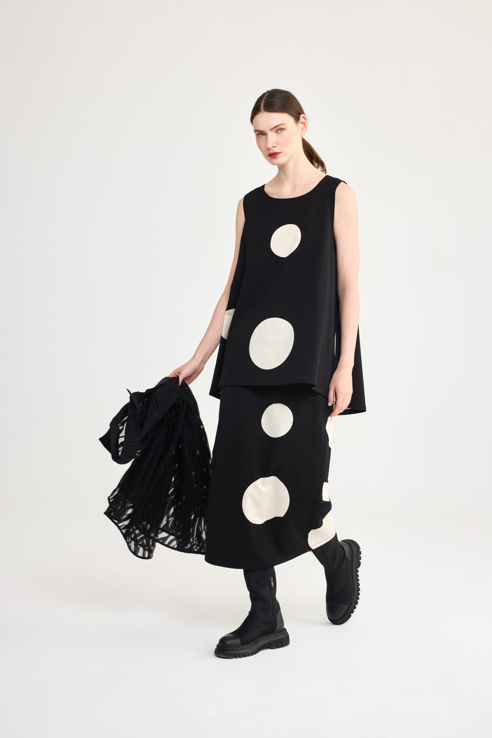 LUUKAA - Polka Dot Sleeveless Top (26K127T)
