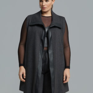 MAT - Veste avec Bordures en Cuir Végane (8601.3043)