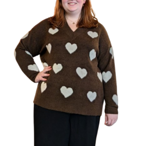 MAT - V Neck Heart Sweater (8601.5028)