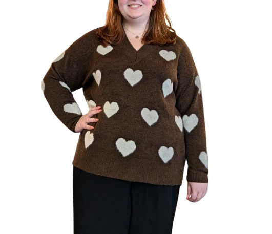 MAT - V Neck Heart Sweater (8601.5028)
