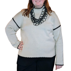 MAT - Mock Neck Sweater in Stretch Yarn (8601.5003)