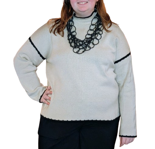 MAT - Mock Neck Sweater in Stretch Yarn (8601.5003)