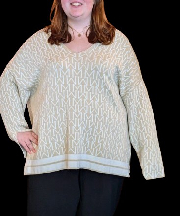MAT - V Neck Sweater in Stretch Yarn (7801.5020)